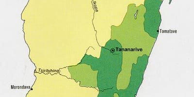 مڈغاسکر کی آبادی کی کثافت نقشہ